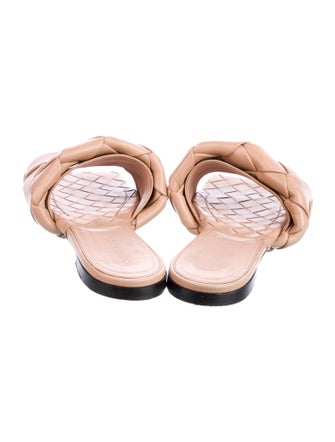Bottega Veneta Intrecciato Weave Leather Slides