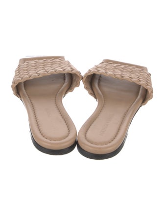 Bottega Veneta Intrecciato Weave Leather Slides