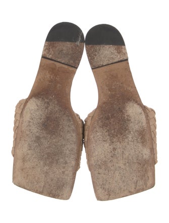 Bottega Veneta Intrecciato Weave Leather Slides
