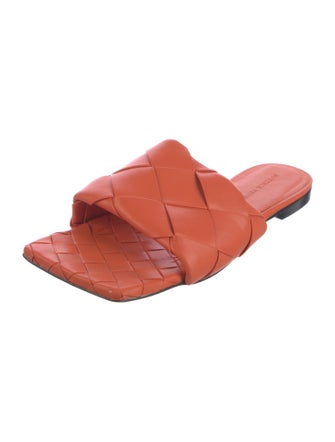 Bottega Veneta Intrecciato Weave Leather Slides