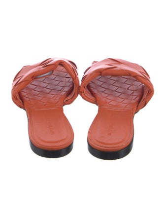 Bottega Veneta Intrecciato Weave Leather Slides