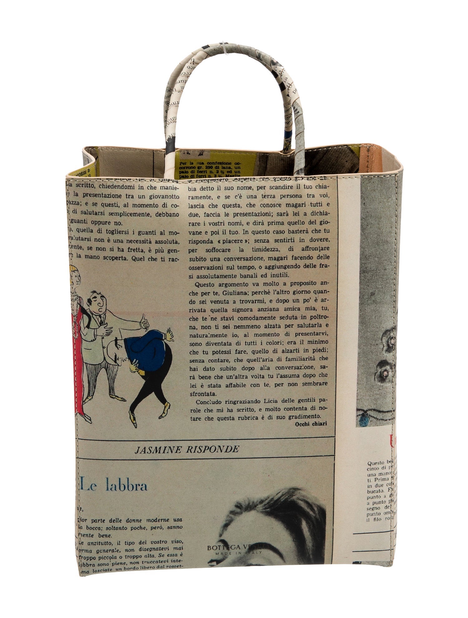 Bottega Veneta Leather The Newspaper Small w/ Tags