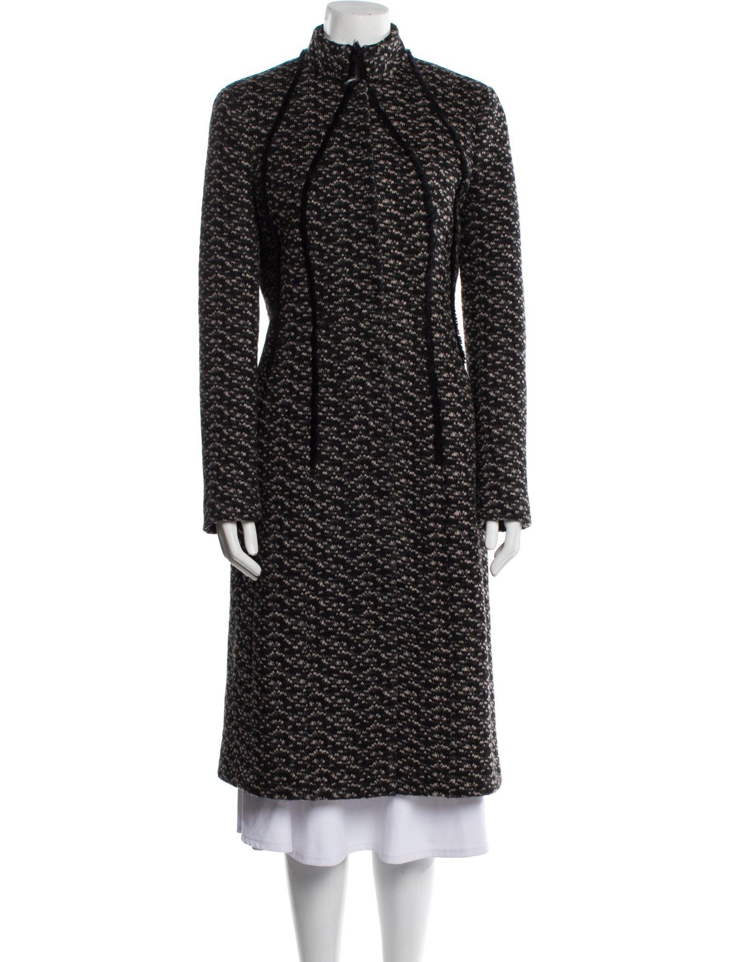 Bottega Veneta Wool Tweed Pattern Coat