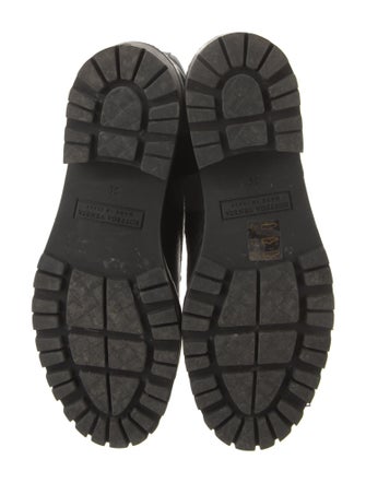 Bottega Veneta Intrecciato Weave Leather Combat Boots