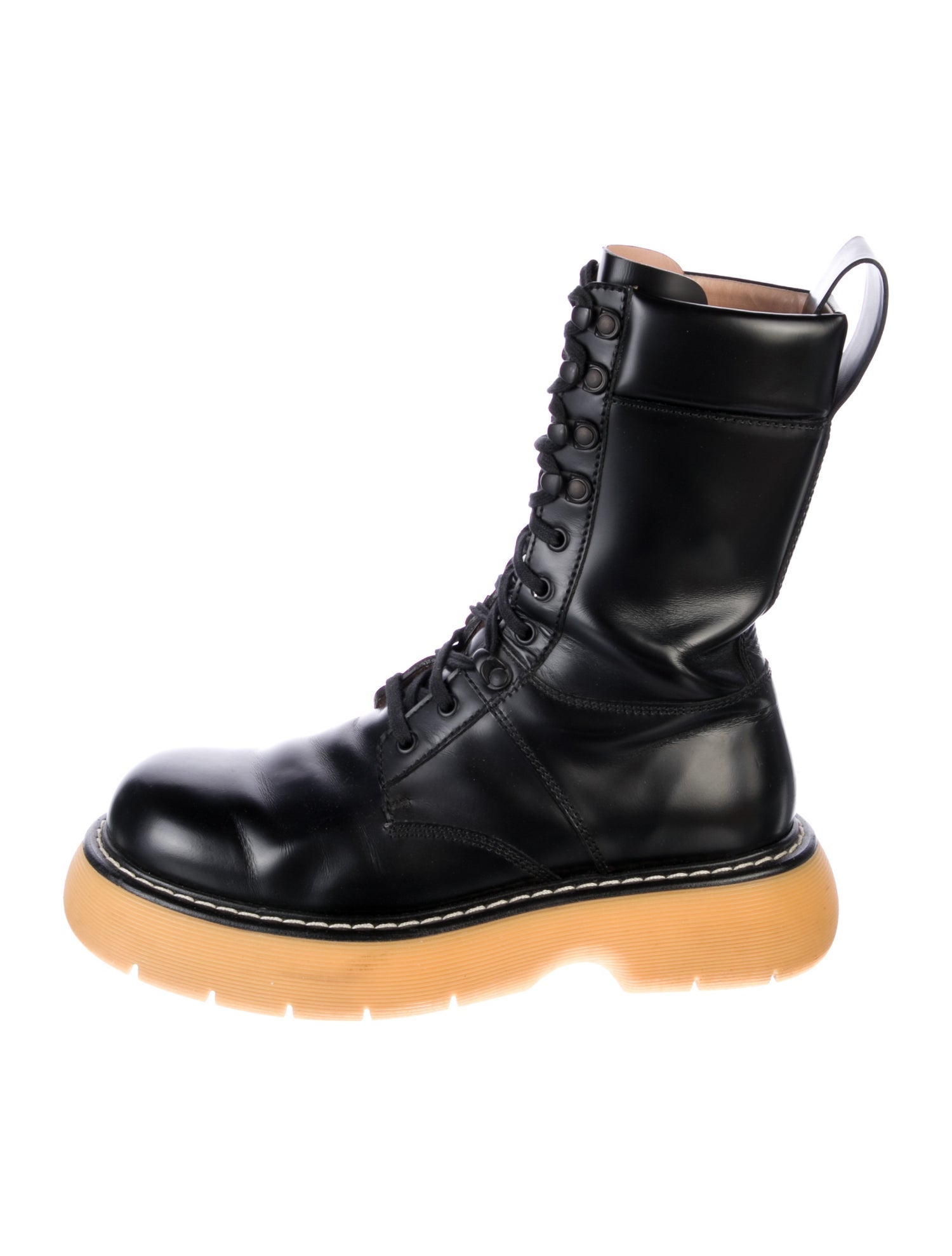 Bottega Veneta Leather Combat Boots