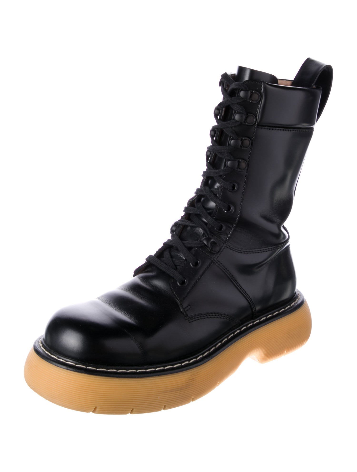 Bottega Veneta Leather Combat Boots