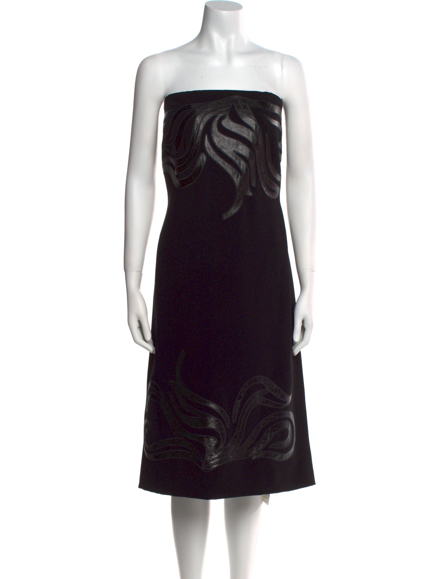 Bottega Veneta Strapless Knee-Length Dress