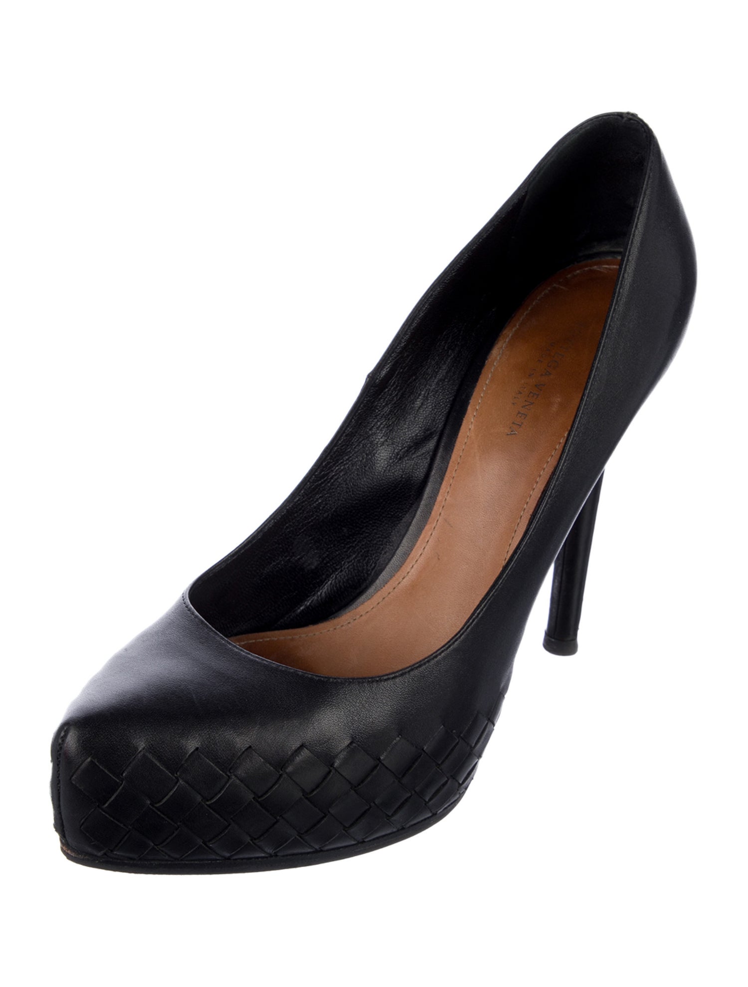 Bottega Veneta Intrecciato Weave Leather Pumps
