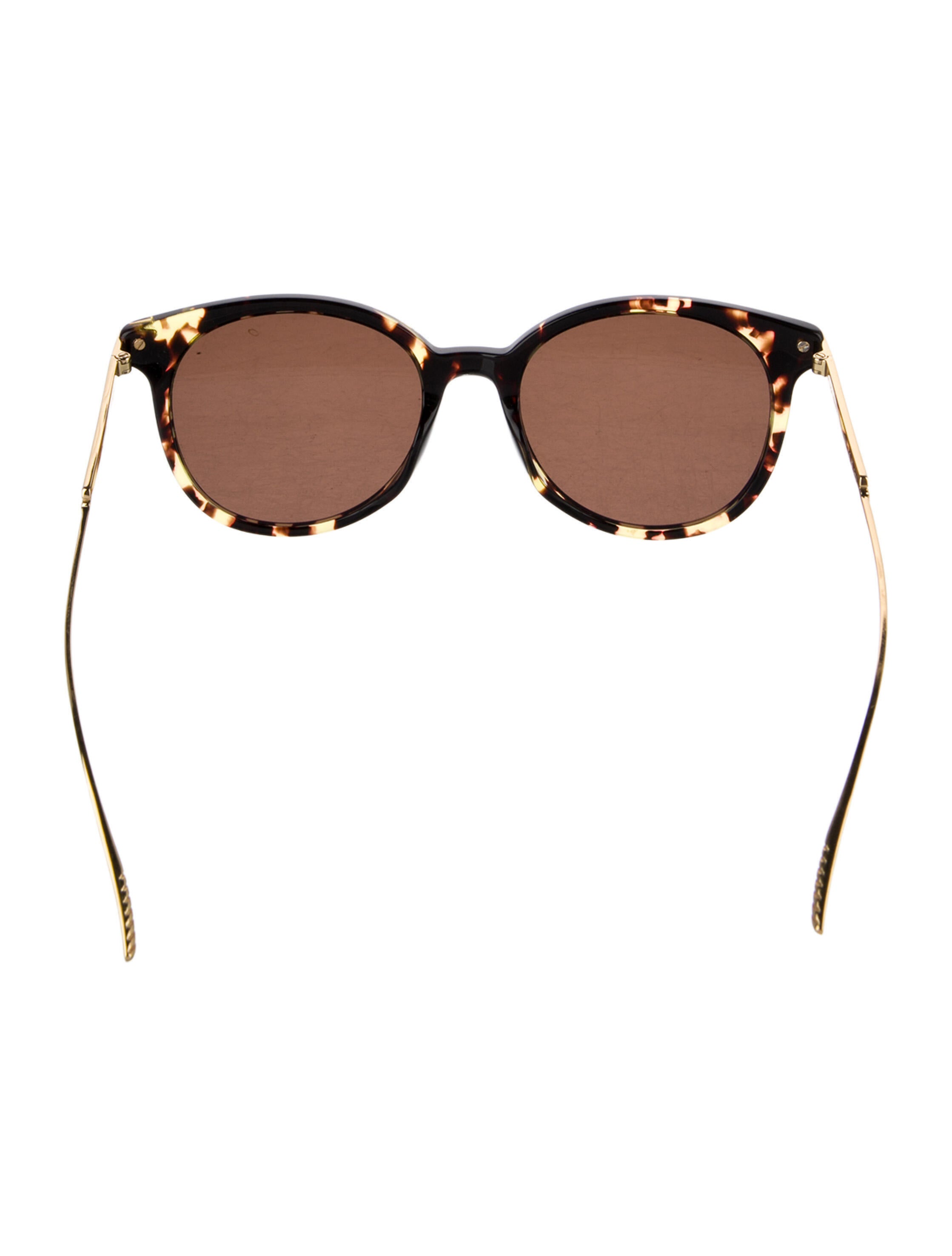 Bottega Veneta Round Mirrored Sunglasses