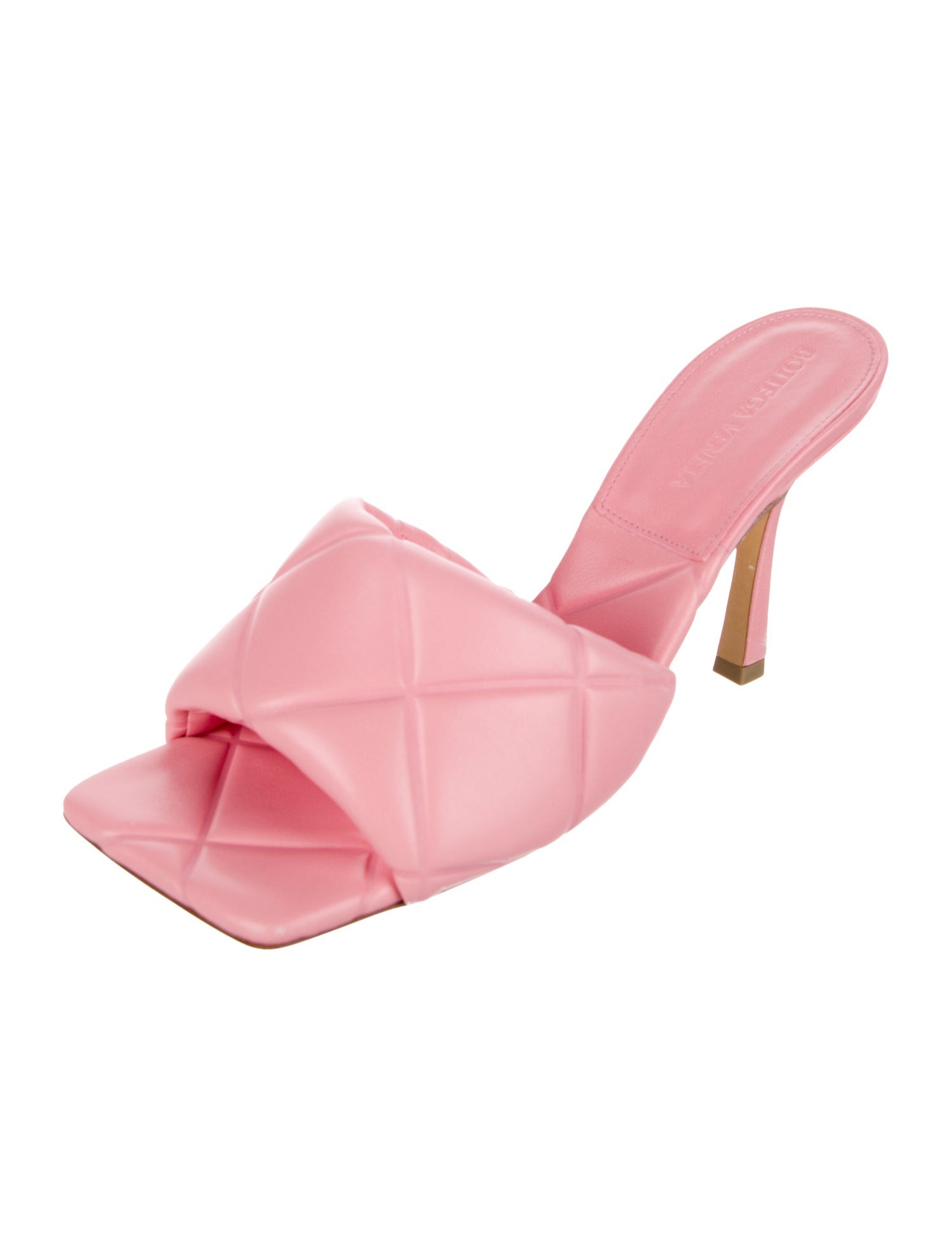 Bottega Veneta Quilted Pattern Leather Slides