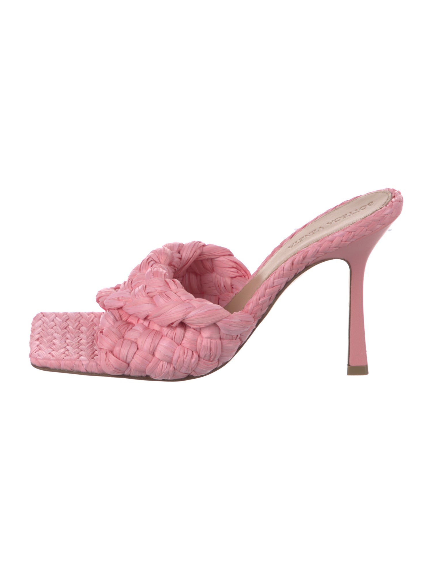 Bottega Veneta Intrecciato Weave Raffia Slides