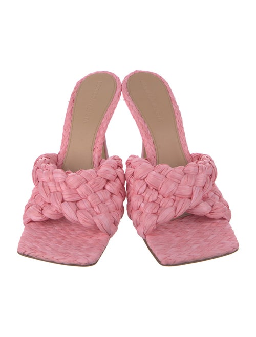 Bottega Veneta Intrecciato Weave Raffia Slides