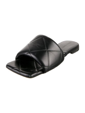 Bottega Veneta Quilted Pattern Leather Slides