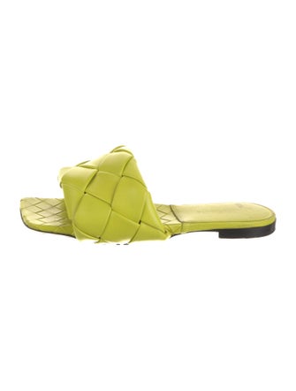 Bottega Veneta Intrecciato Weave Leather Slides