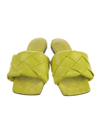 Bottega Veneta Intrecciato Weave Leather Slides