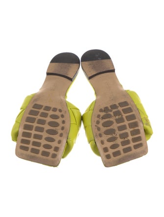 Bottega Veneta Intrecciato Weave Leather Slides