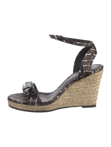 Bottega Veneta Sandals Satin Floral Print Espadrilles IT 37.5 | 7.5