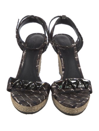 Bottega Veneta Satin Floral Print Espadrilles