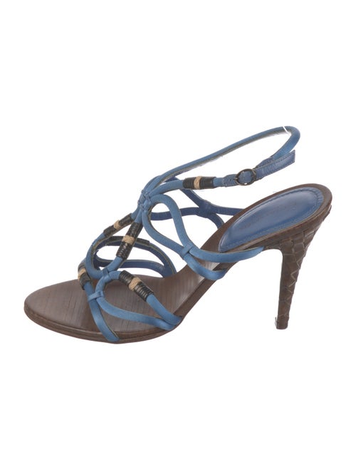 Bottega Veneta Intrecciato Weave Satin Sandals