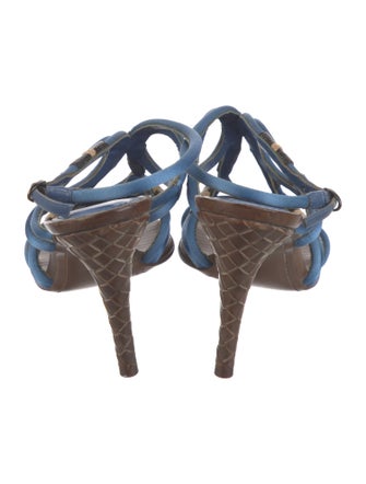 Bottega Veneta Intrecciato Weave Satin Sandals