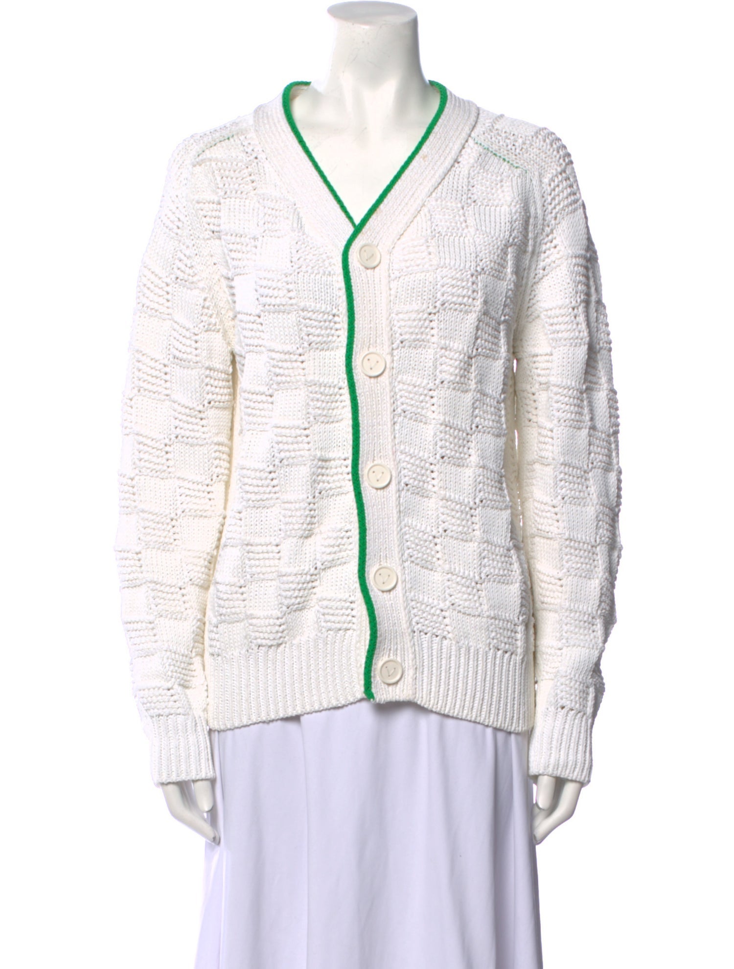 Bottega Veneta Striped V-Neck Sweater