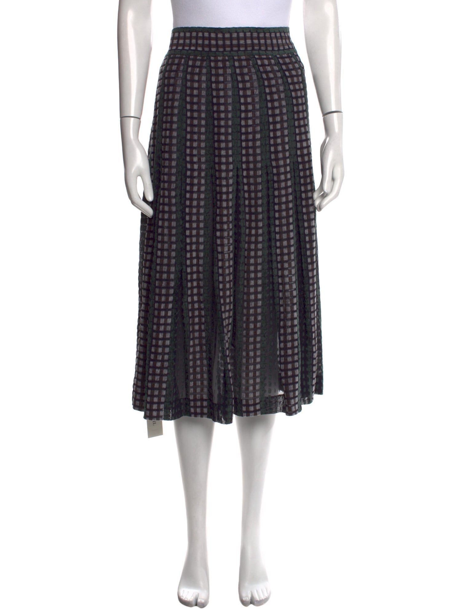 Bottega Veneta Striped Knee-Length Skirt