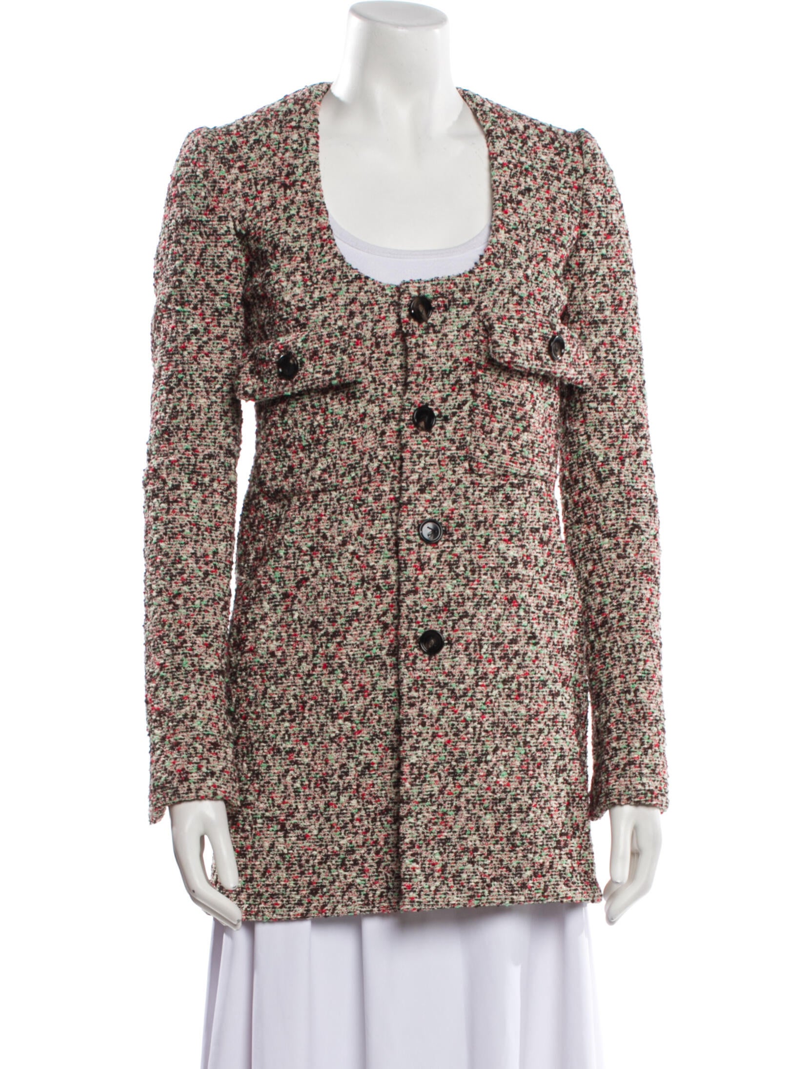 Bottega Veneta Tweed Pattern Blazer