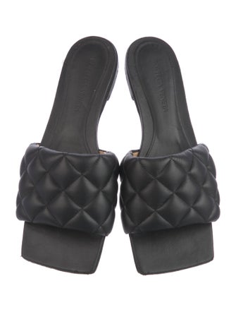 Bottega Veneta Intrecciato Weave Leather Slides