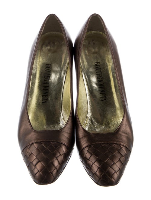 Bottega Veneta Intrecciato Weave Leather Pumps