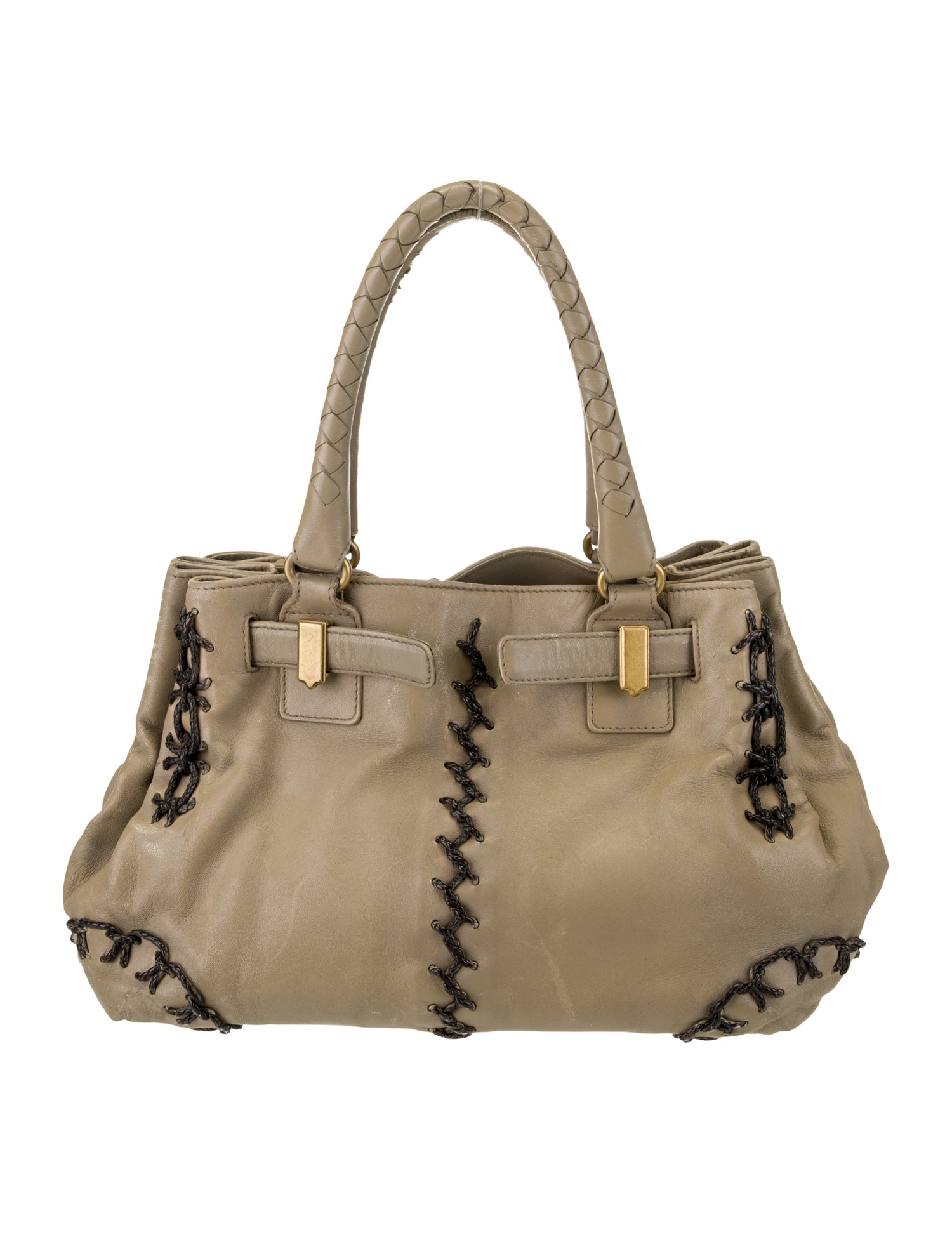 Bottega Veneta Leather Top Handle Bag Small