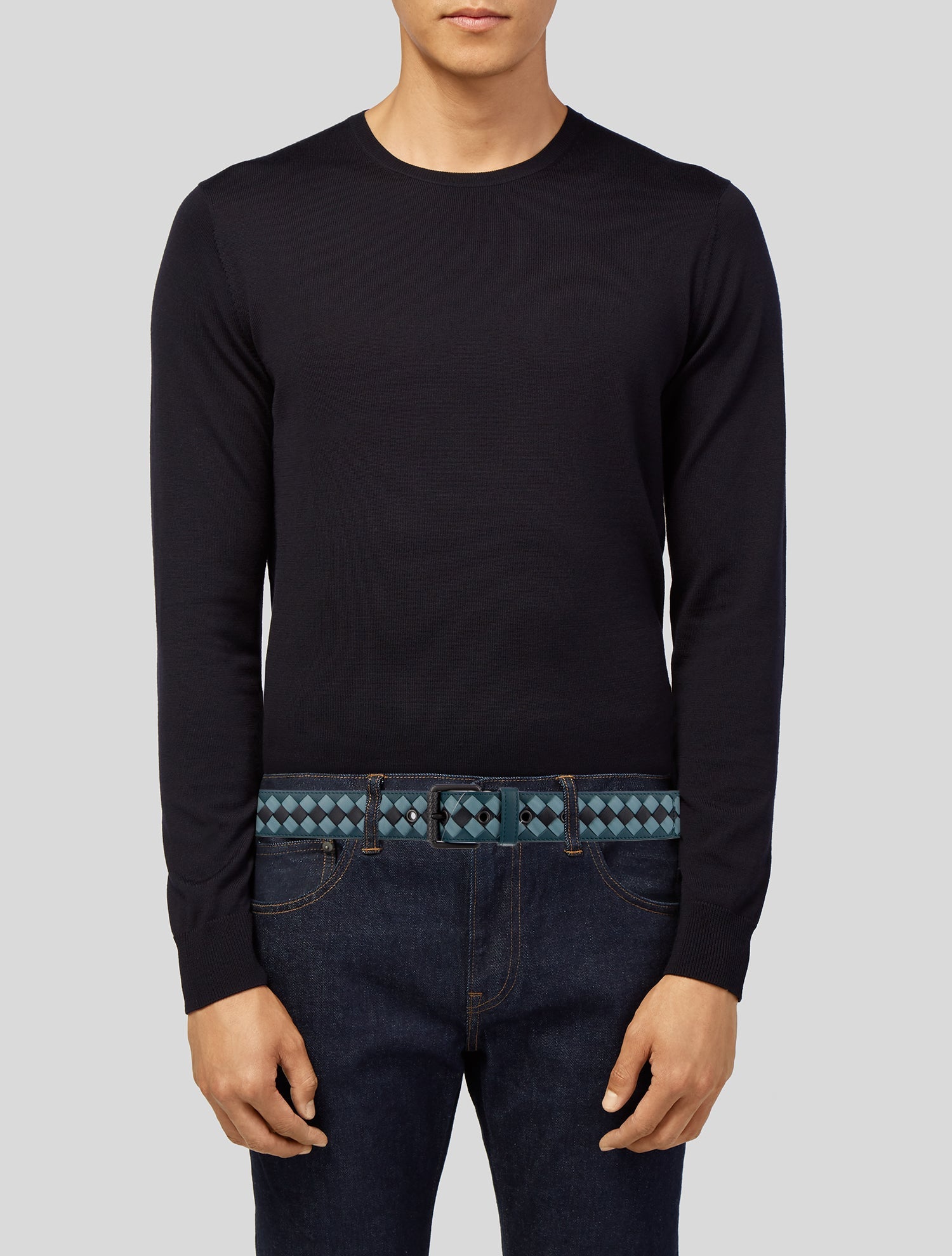 Bottega Veneta Intrecciato Weave Leather Waist Belt