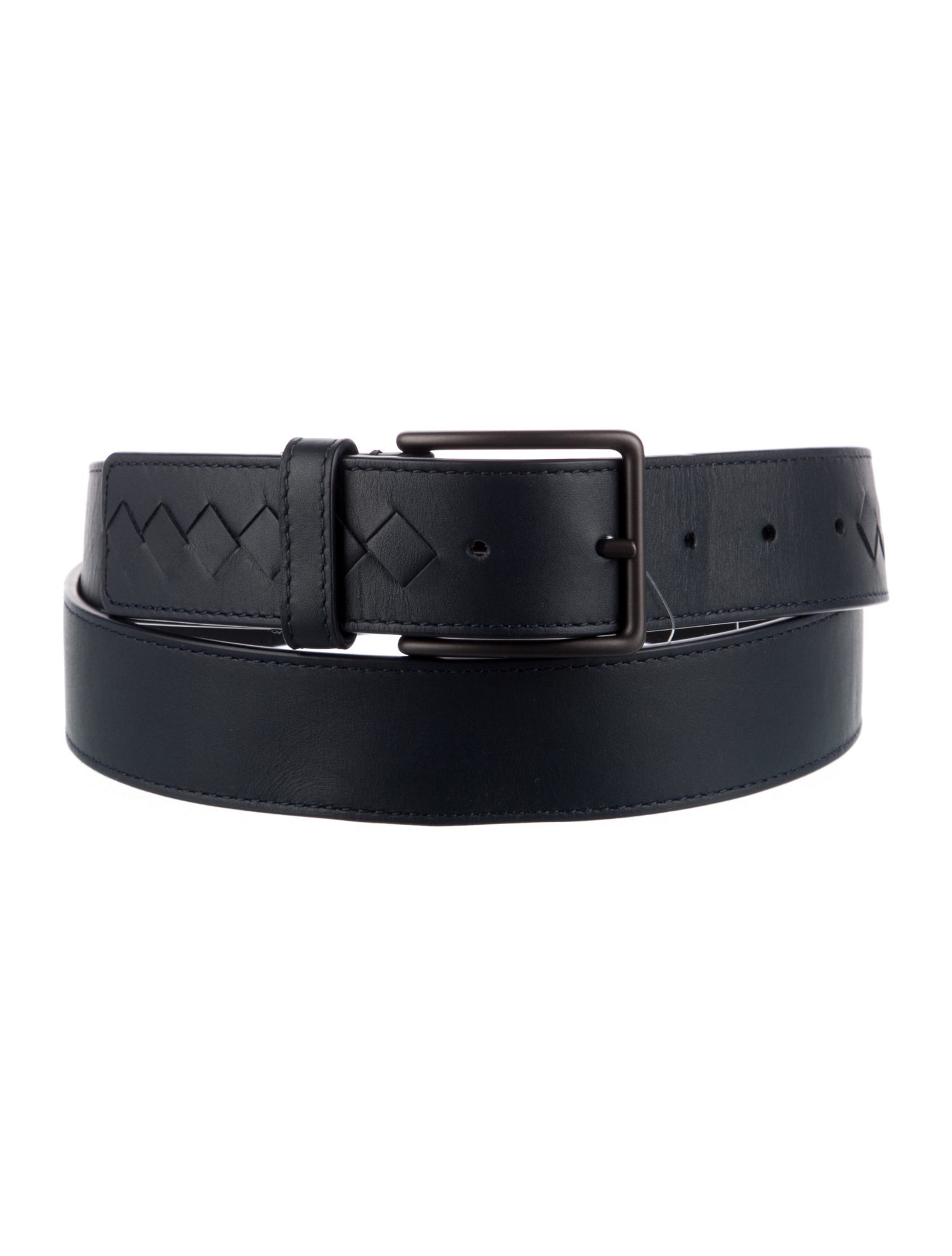 Dior Homme Stud-Embellished Leather Belt - Black Belts