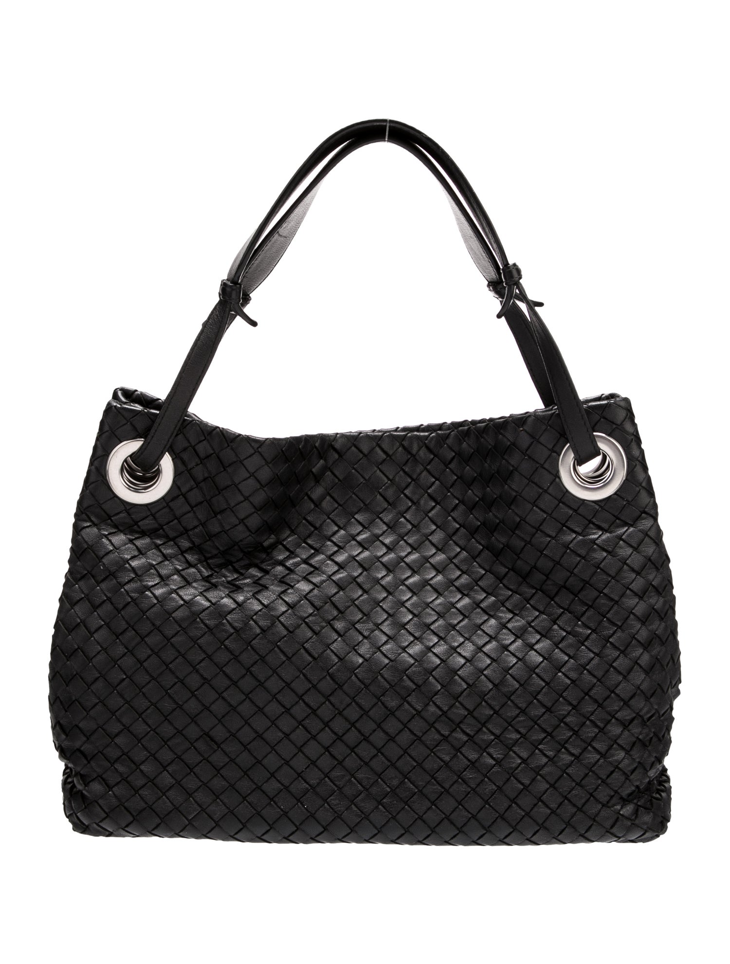 Bottega Veneta Intrecciato Shoulder Bag - Black Shoulder