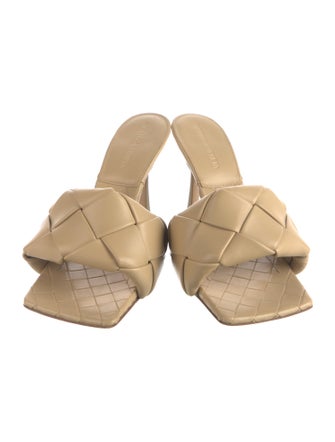 Bottega Veneta Intrecciato Weave Leather Slides