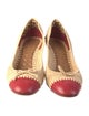Bottega Veneta Raffia Colorblock Pattern Pumps