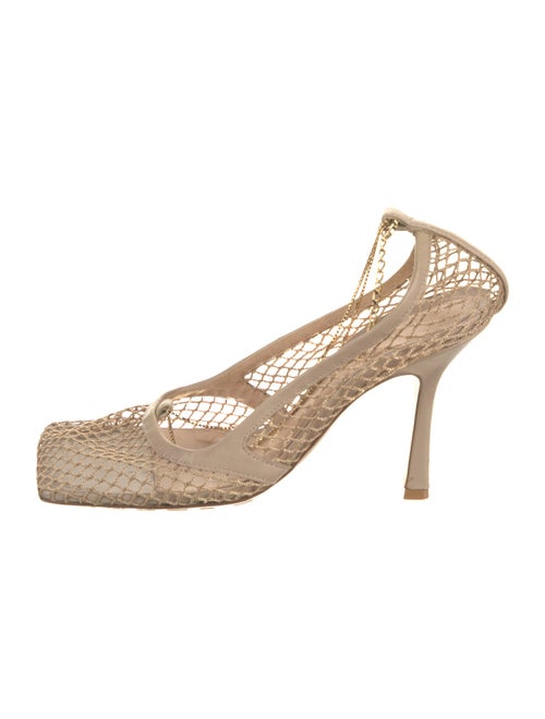 Bottega Veneta Mesh Mesh Accents Slingback Sandals