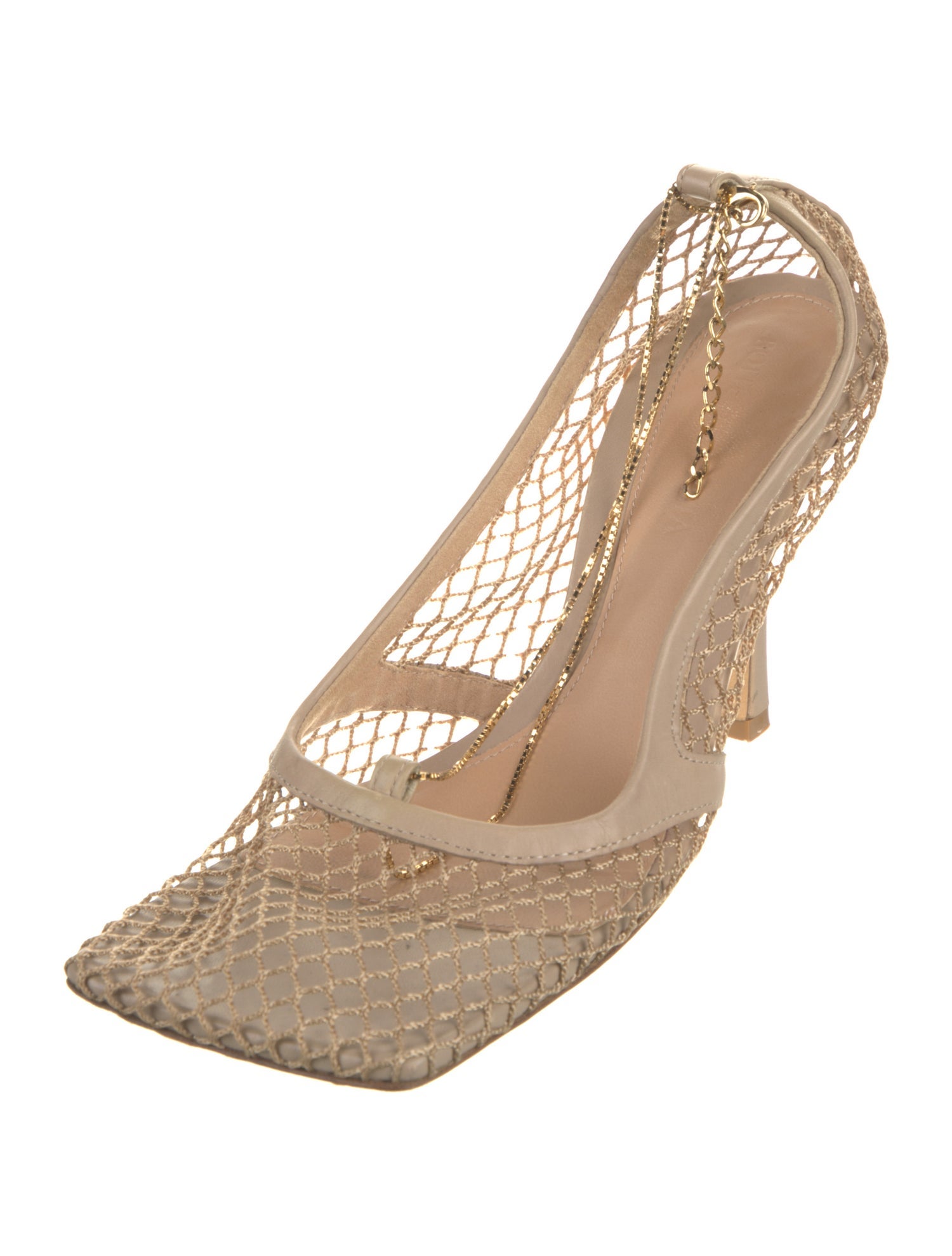 Bottega Veneta Mesh Mesh Accents Slingback Sandals