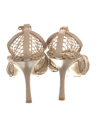 Bottega Veneta Mesh Mesh Accents Slingback Sandals
