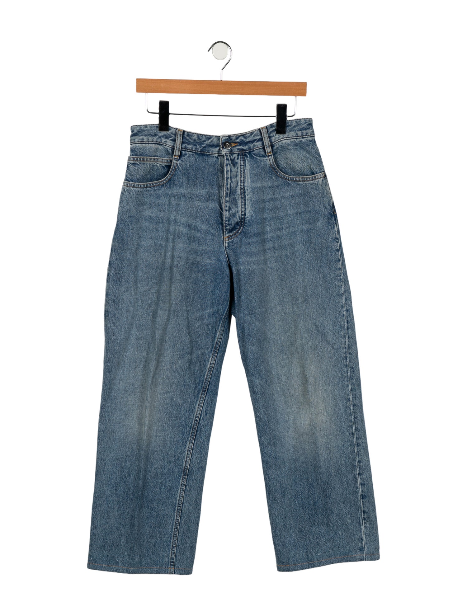 Bottega Veneta High-Rise Straight Leg Jeans