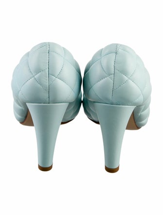 Bottega Veneta Quilted Pattern Leather Pumps
