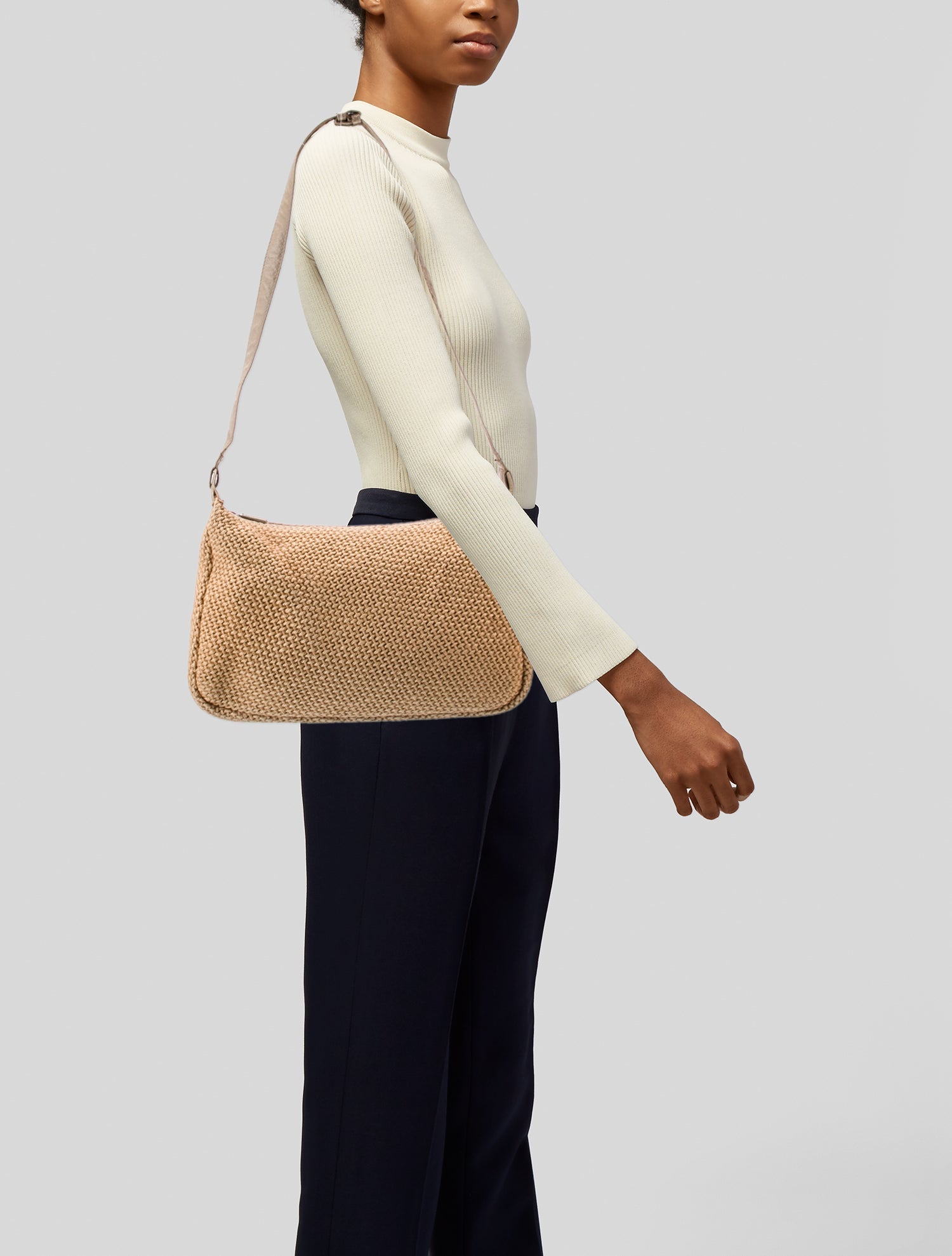 Bottega Veneta Raffia Shoulder Bag
