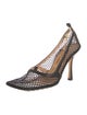 Bottega Veneta Chain-Link Accent Mesh Slingback Pumps