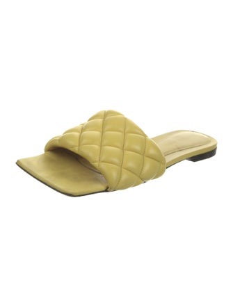 Bottega Veneta Quilted Pattern Leather Slides