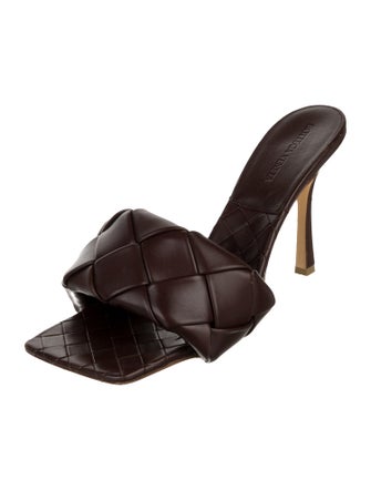 Bottega Veneta Intrecciato Weave Leather Slides