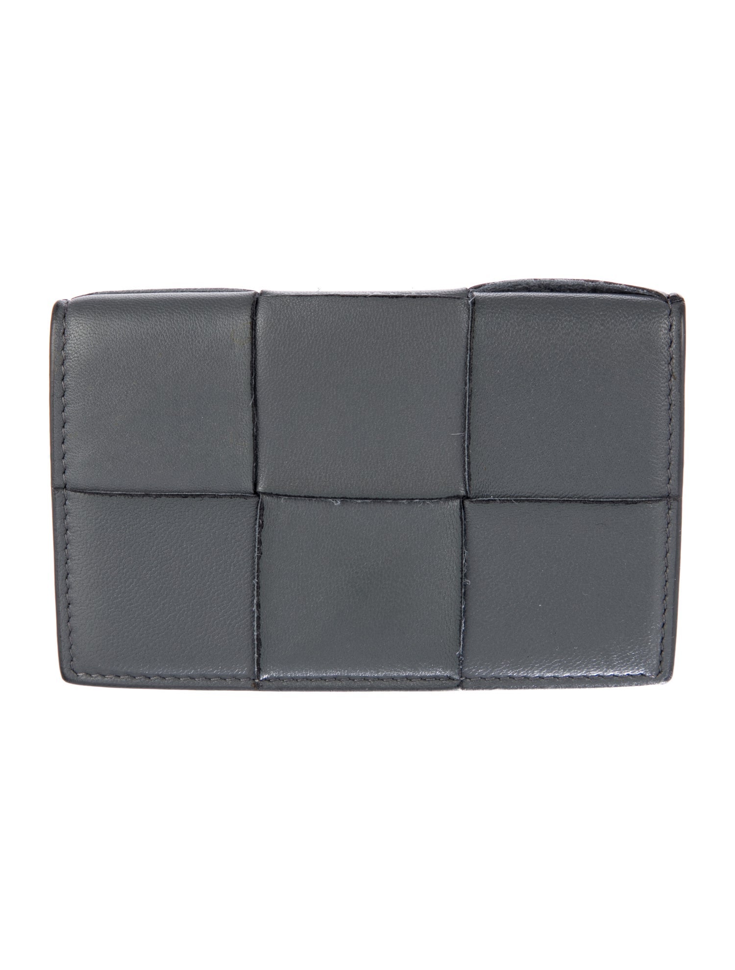 Bottega Veneta Intrecciato Weave Leather Compact Wallet