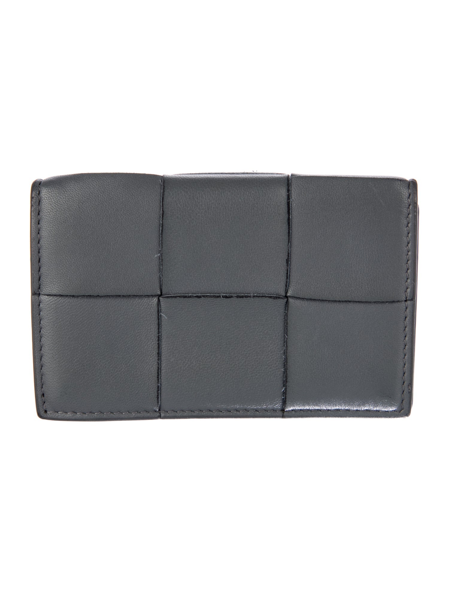 Bottega Veneta Intrecciato Weave Leather Compact Wallet