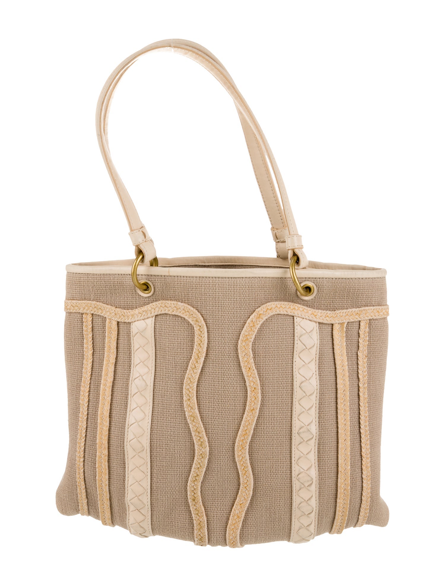 Bottega Veneta Canvas Shoulder Bag Vintage