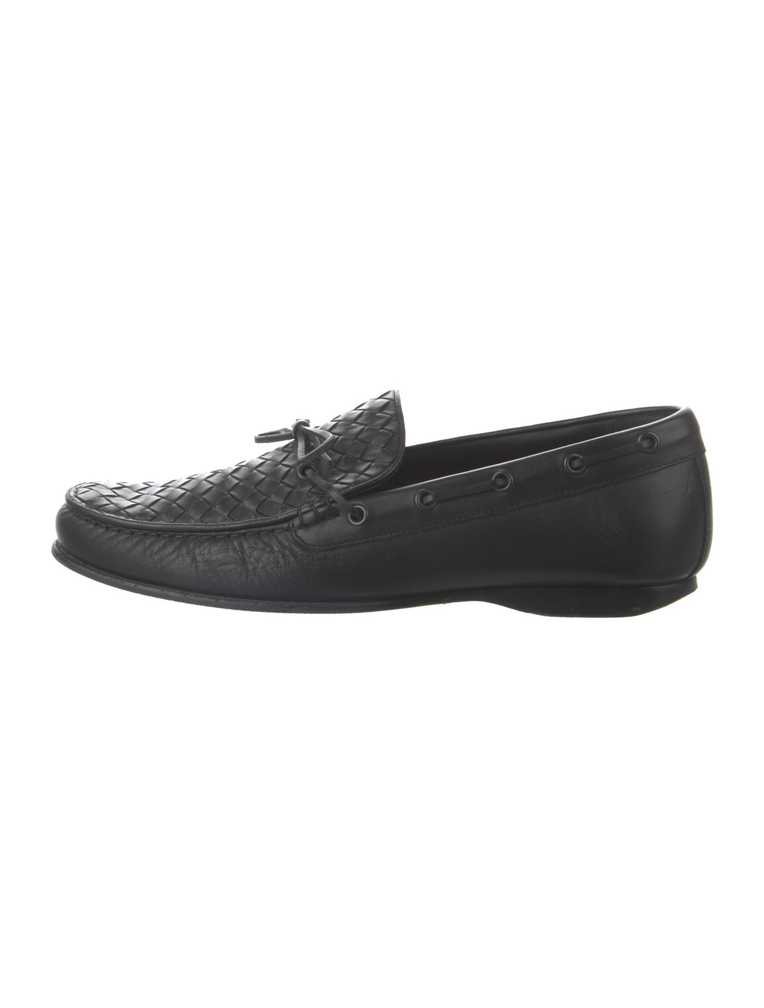 Bottega Veneta Intrecciato Weave Leather Loafers