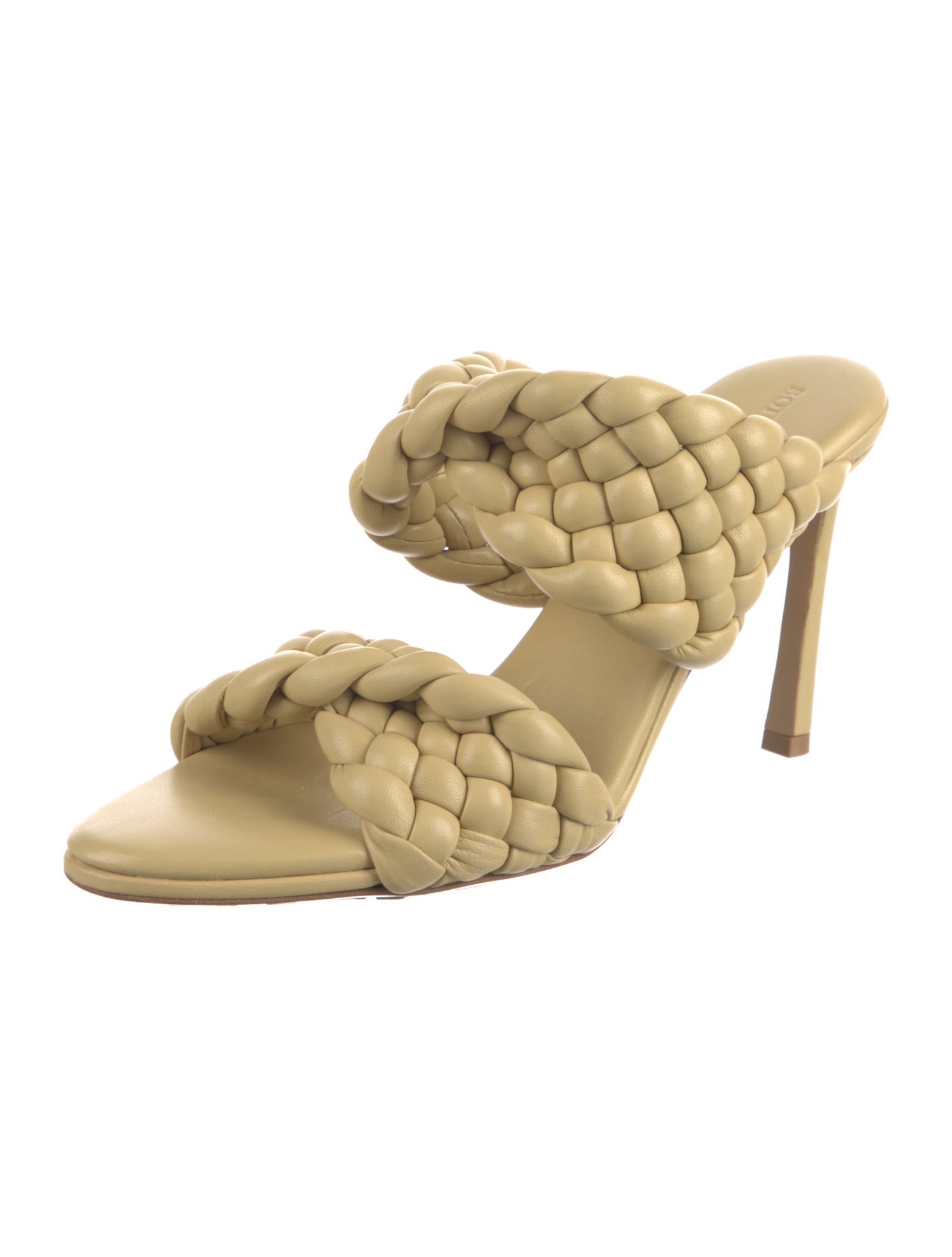 Bottega Veneta Intrecciato Weave Leather Slides