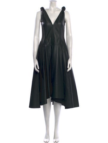 Bottega Veneta Dresses Lambskin Midi Length Dress Us0, It36 | XS